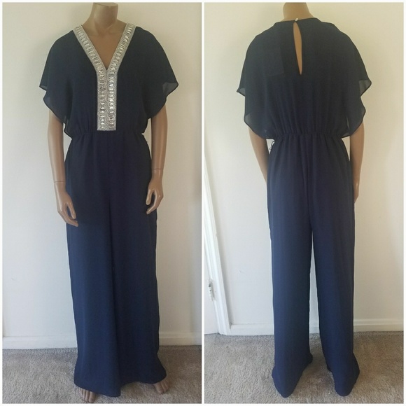 belle badgley mischka jumpsuit